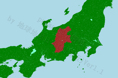 長野県の位置を示す地図