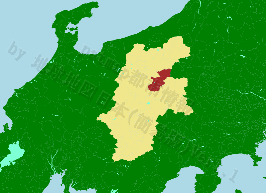 上田市の位置を示す地図