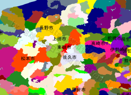東御市の位置を示す地図