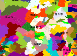 南箕輪村の位置を示す地図