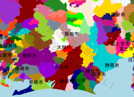 天龍村の位置を示す地図