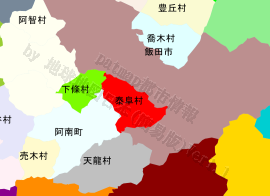泰阜村の位置を示す地図