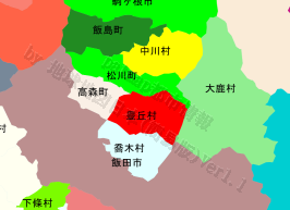豊丘村の位置を示す地図