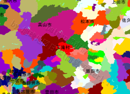 王滝村の位置を示す地図