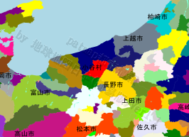 小谷村の位置を示す地図