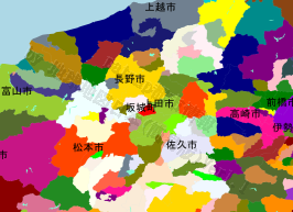 坂城町の位置を示す地図