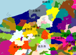 小布施町の位置を示す地図