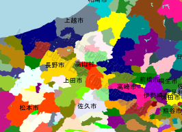 高山村の位置を示す地図