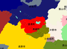 信濃町の位置を示す地図
