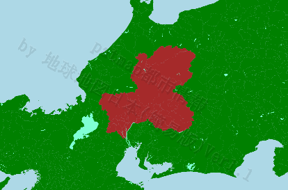 岐阜県の位置を示す地図