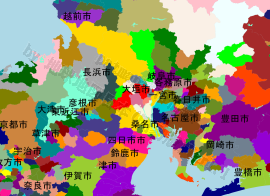 大垣市の位置を示す地図