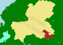 恵那市の位置を示す地図