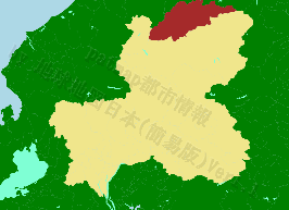 飛騨市の位置を示す地図