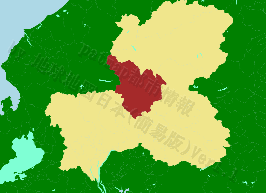 郡上市の位置を示す地図