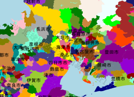 海津市の位置を示す地図