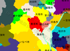 養老町の位置を示す地図