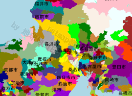 垂井町の位置を示す地図
