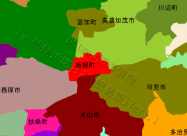 坂祝町の位置を示す地図