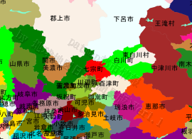 七宗町の位置を示す地図