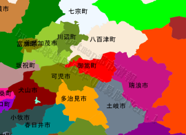 御嵩町の位置を示す地図