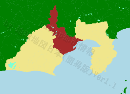 静岡市の位置を示す地図