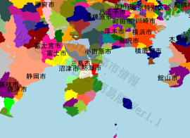 熱海市の位置を示す地図