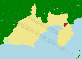 三島市の位置を示す地図