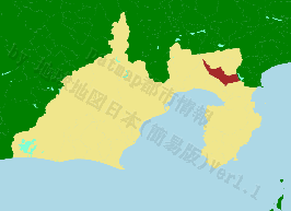 裾野市の位置を示す地図