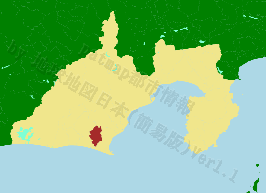 菊川市の位置を示す地図