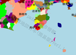 南伊豆町の位置を示す地図