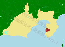 西伊豆町の位置を示す地図