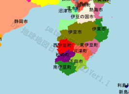 西伊豆町の位置を示す地図
