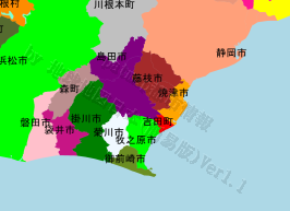 吉田町の位置を示す地図