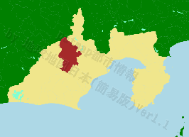 川根本町の位置を示す地図