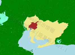 名古屋市の位置を示す地図