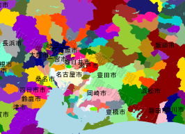 瀬戸市の位置を示す地図