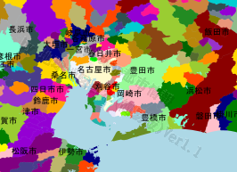 刈谷市の位置を示す地図