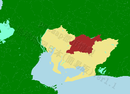 豊田市の位置を示す地図