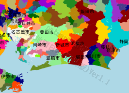 新城市の位置を示す地図