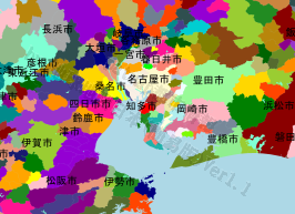 知多市の位置を示す地図