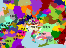 北名古屋市の位置を示す地図