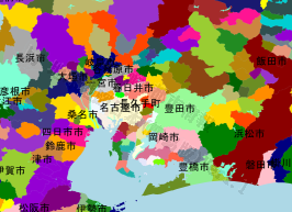 長久手市の位置を示す地図