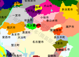 豊山町の位置を示す地図