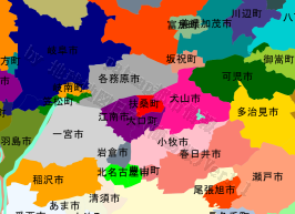 扶桑町の位置を示す地図