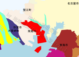 飛島村の位置を示す地図