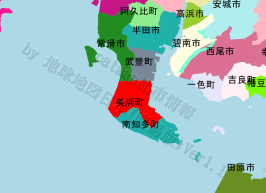 美浜町の位置を示す地図