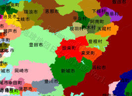 設楽町の位置を示す地図