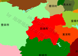 設楽町の位置を示す地図