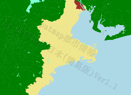桑名市の位置を示す地図