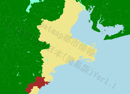 熊野市の位置を示す地図